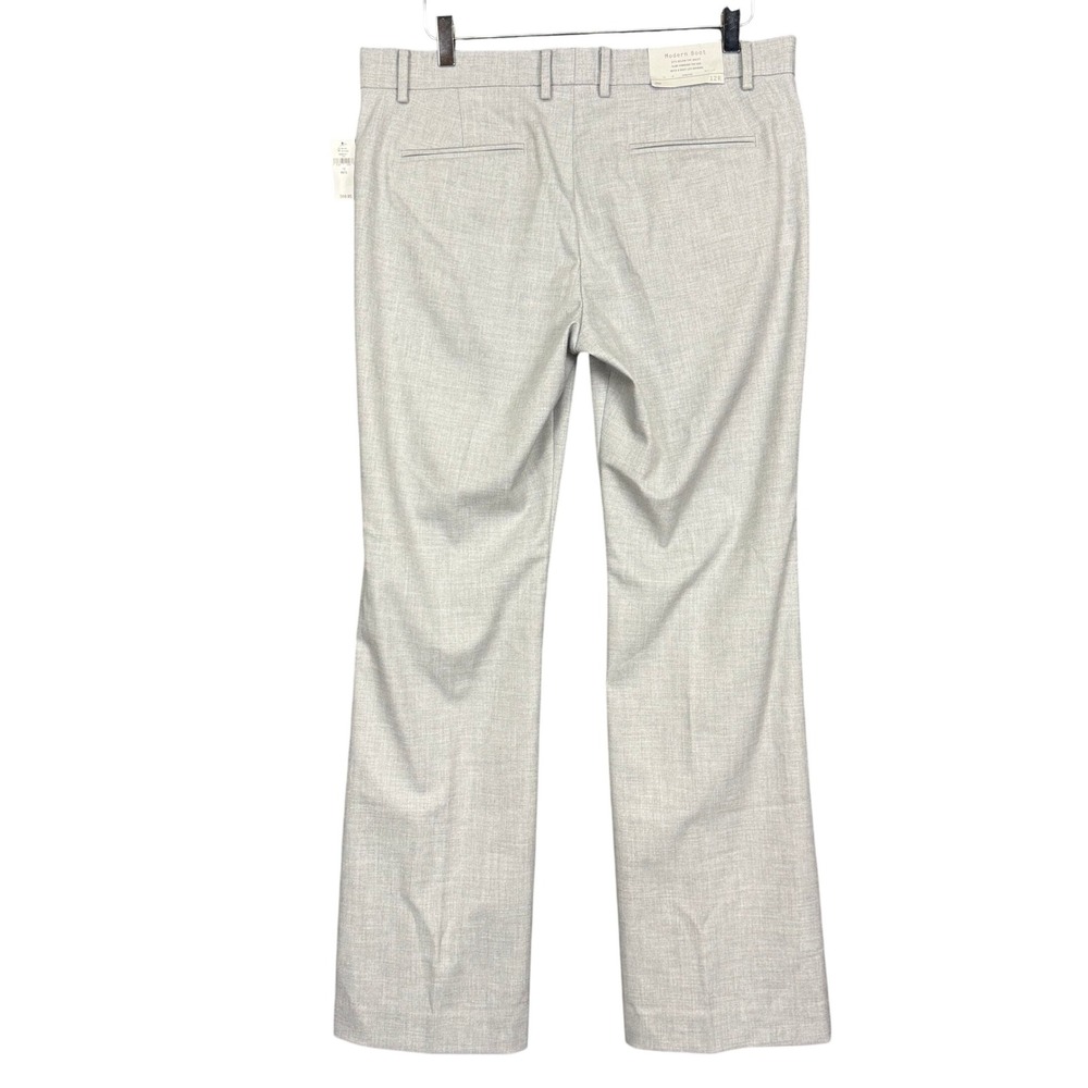 Gap Pants Womens 12 Grey Modern Boot Light Heather Career High Rise Stretch NWT - Picture 3 of 16